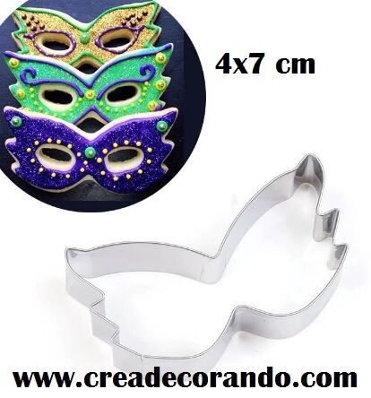 Maschera 3 carnevale formina formine per biscotti cookie cutters  tagliapasta